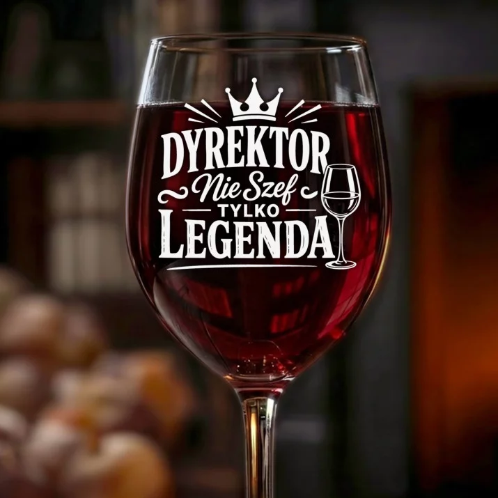 Kieliszek Do Wina Dla Dyrektora Prezent Dla Mężczyzny: Dyrektor - Legenda Kieliszek Do Wina Dla Dyrektora Prezent Dla Mężczyzny: Dyrektor - Legenda