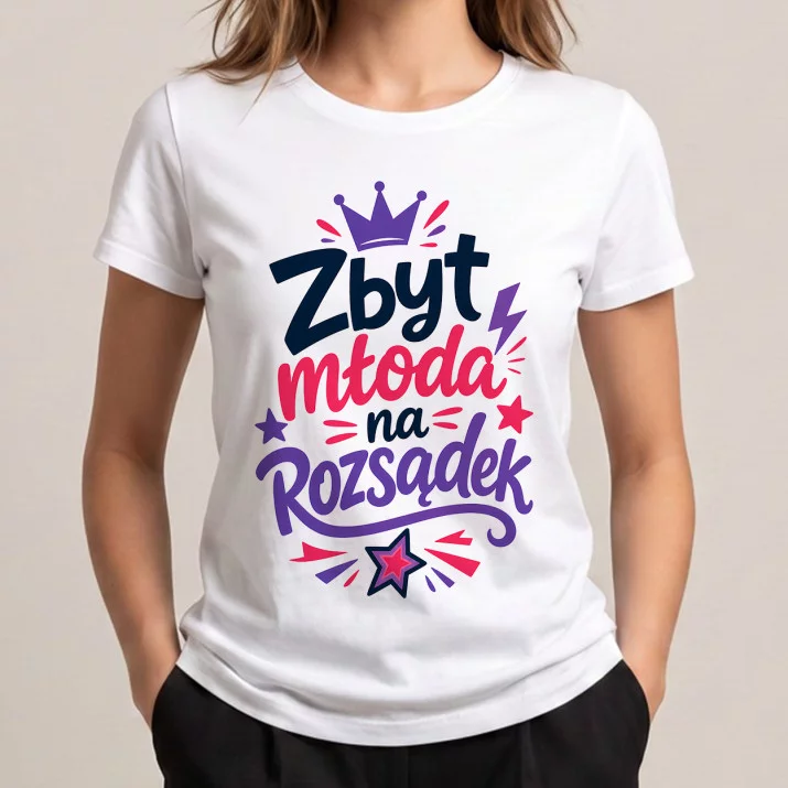 Koszulka Damska Biała Na 30Stke Prezent Dla Kobiety: Chibi Kobieca Radość