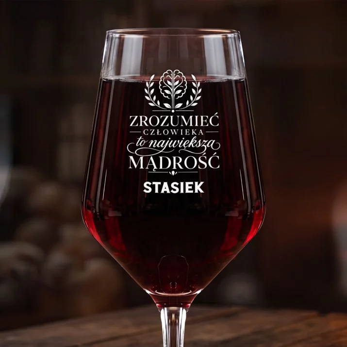 Mega Kieliszek Do Wina z Grawerem Dla Psychologa Prezent Dla Mężczyzny: Zrozumieć Człowieka
