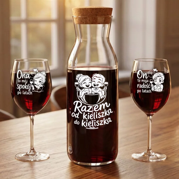 Zestaw Do Wina Na Rocznicę Ślubu Prezent Na Walentynki Dla Pary: Toast Dla Dwojga Zestaw Do Wina Na Rocznicę Ślubu Prezent Na Walentynki Dla Pary: Toast Dla Dwojga
