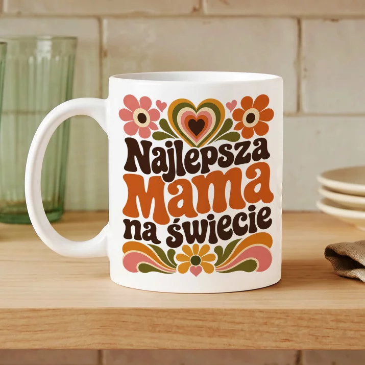 Kubek Z Nadrukiem Na Dzień Mamy Prezent Dla Mamy Kobiety: Najlepsza Mama Na Świecie Kubek Z Nadrukiem Na Dzień Mamy Prezent Dla Mamy Kobiety: Najlepsza Mama Na Świecie
