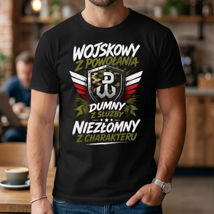 Koszulka Męska Dla Wojskowego Prezent Na Przysięgę Wojskową Dla Mężczyzny: Wojskowy Z Powołania