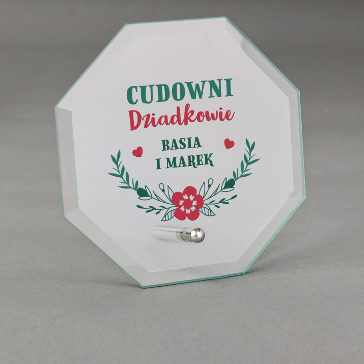 Cudowni dziadkowie - Szklana statuetka