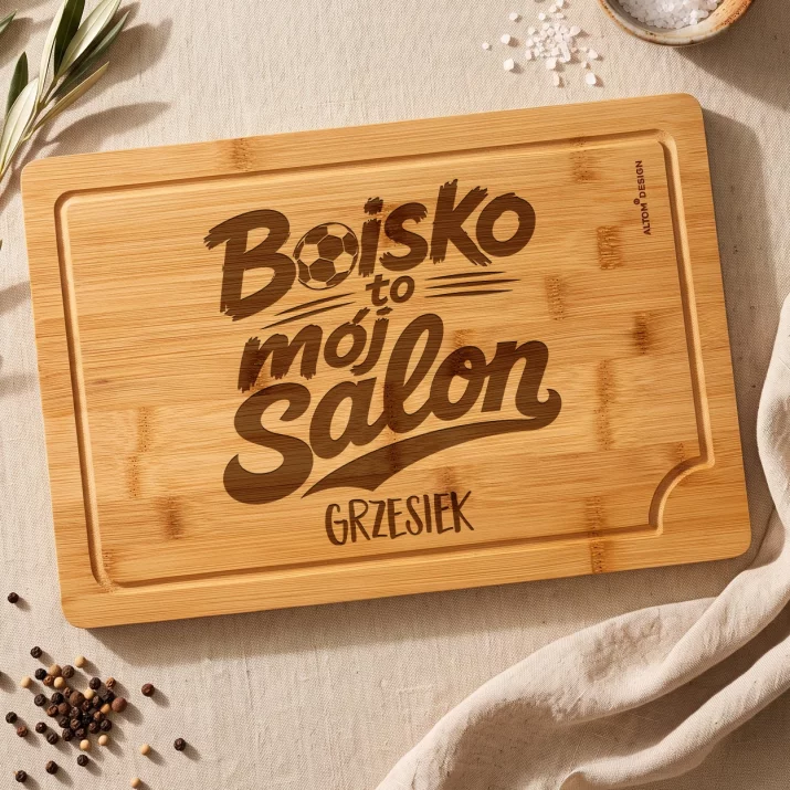 Deska Do Krojenia z Grawerem Dla Piłkarza Prezent Dla Mężczyzny: Boisko To Mój Salon Deska Do Krojenia z Grawerem Dla Piłkarza Prezent Dla Mężczyzny: Boisko To Mój Salon