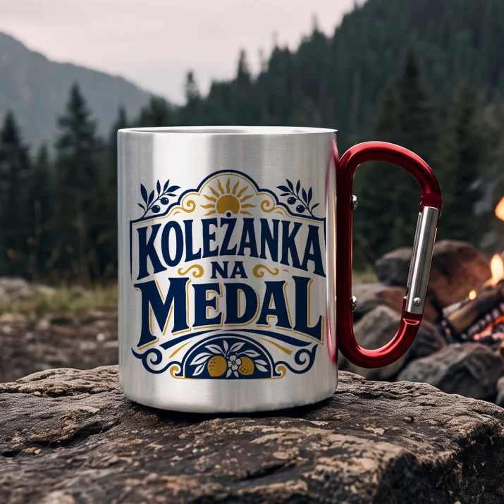 Kubek Metalowy z Karabińczykiem Dla Koleżanki Prezent Dla Kobiety: Lazurowy Targ Kubek Metalowy z Karabińczykiem Dla Koleżanki Prezent Dla Kobiety: Lazurowy Targ