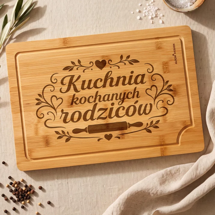 Deska Do Krojenia Dla Rodziców Prezent Dla Pary: Serce Kuchni