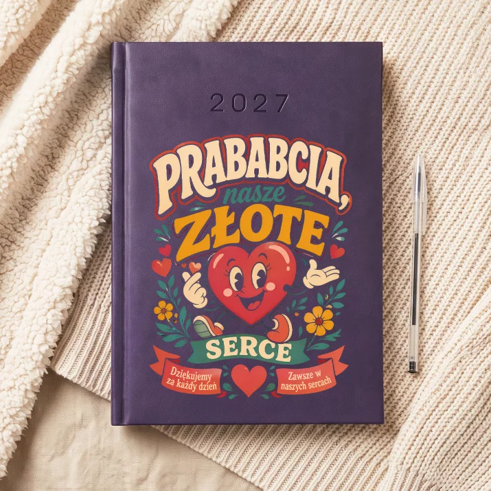 Kalendarz Książkowy A5 2027 Dla Prababci Prezent Na Dzień Babci Dla Kobiety: Złote Wspomnienia Kalendarz Książkowy A5 2027 Dla Prababci Prezent Na Dzień Babci Dla Kobiety: Złote Wspomnienia