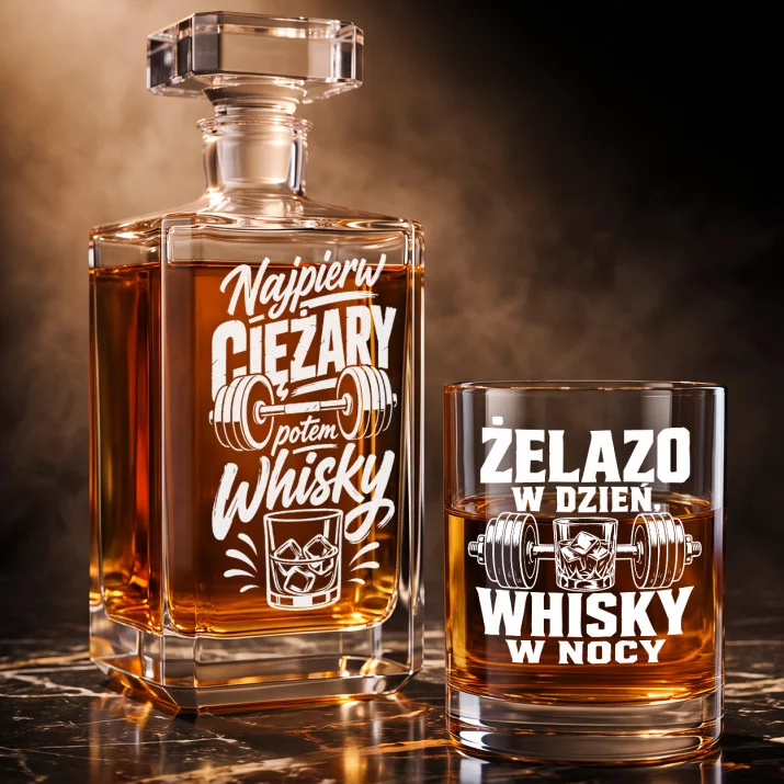 Zestaw Do Whisky Dla Kulturysty Prezent Dla Mężczyzny: Siłacz Po Treningu