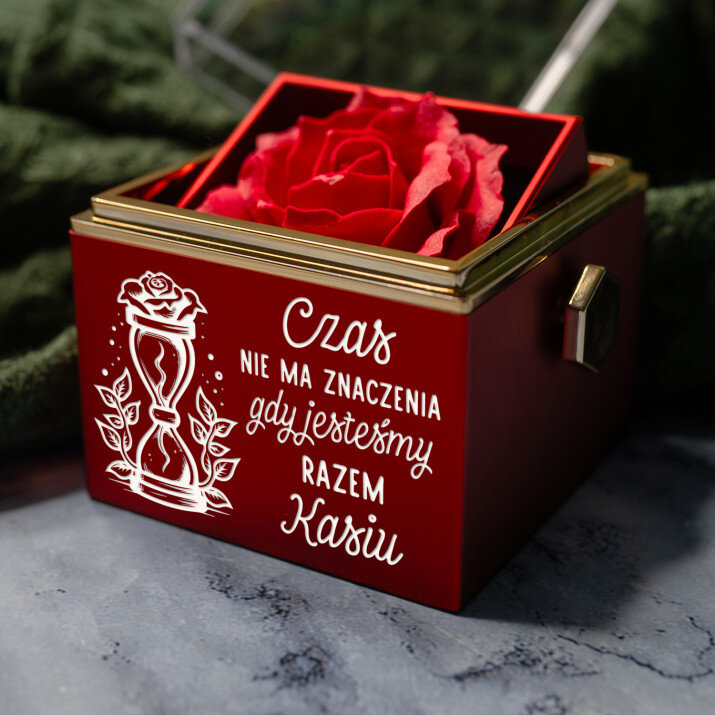 Czas nie ma znaczenia - Pudełko z różą na biżuterię