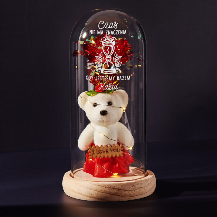 Czas nie ma znaczenia - Wieczna róża z misiem