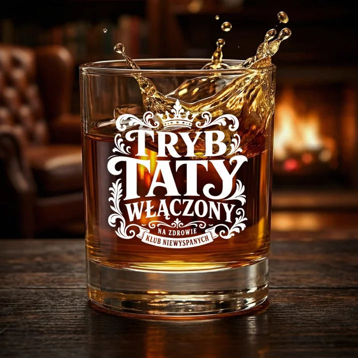 Szklanka Do Whisky Na Pępkowe Prezent Dla Mężczyzny: Tryb Taty Włączony Szklanka Do Whisky Na Pępkowe Prezent Dla Mężczyzny: Tryb Taty Włączony