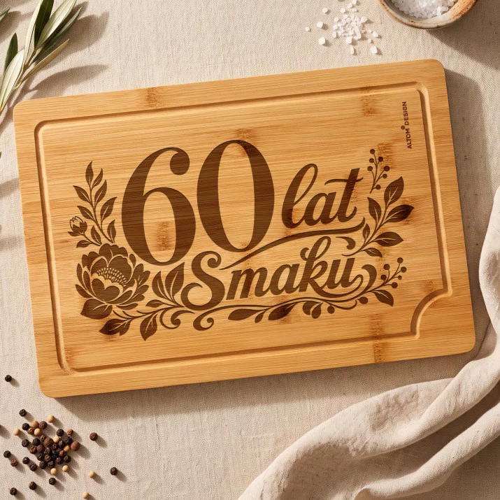 Deska Do Krojenia Na 60 Urodziny Prezent Dla Kobiety: Botaniczny Jubileusz Smaku Deska Do Krojenia Na 60 Urodziny Prezent Dla Kobiety: Botaniczny Jubileusz Smaku