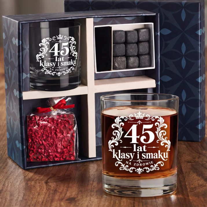 Zestaw Prezentowy Whisky Dla 45 Latka Na 45 Urodziny Dla Mężczyzny: 45 Lat Klasy I Smaku Zestaw Prezentowy Whisky Dla 45 Latka Na 45 Urodziny Dla Mężczyzny: 45 Lat Klasy I Smaku