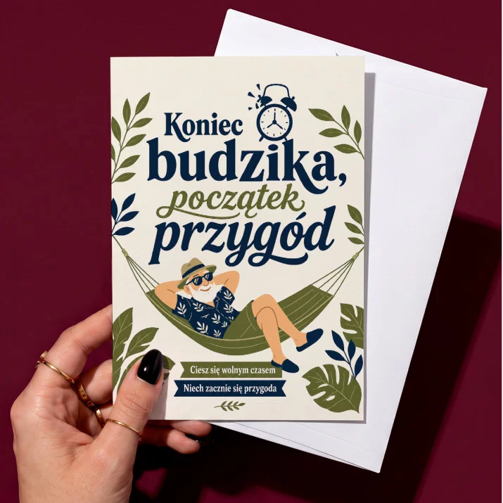 Kartka z Życzeniami Na Odejście Na Emeryturę Dla Emeryta Mężczyzny: Elegancki Botaniczny Kartka z Życzeniami Na Odejście Na Emeryturę Dla Emeryta Mężczyzny: Elegancki Botaniczny