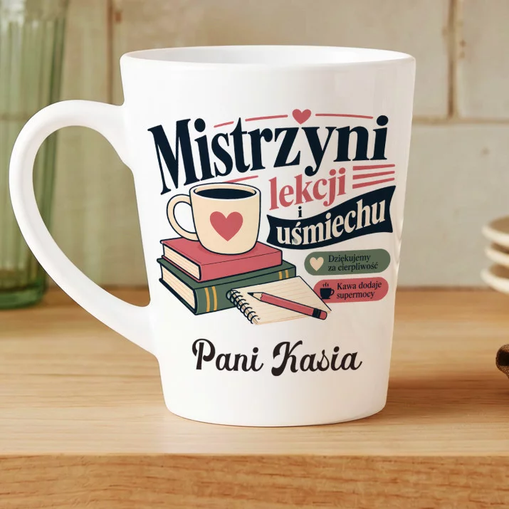 Kubek Personalizowany Na Dzień Nauczyciela Prezent Dla Nauczyciela Kobiety: Mistrzyni Lekcji I