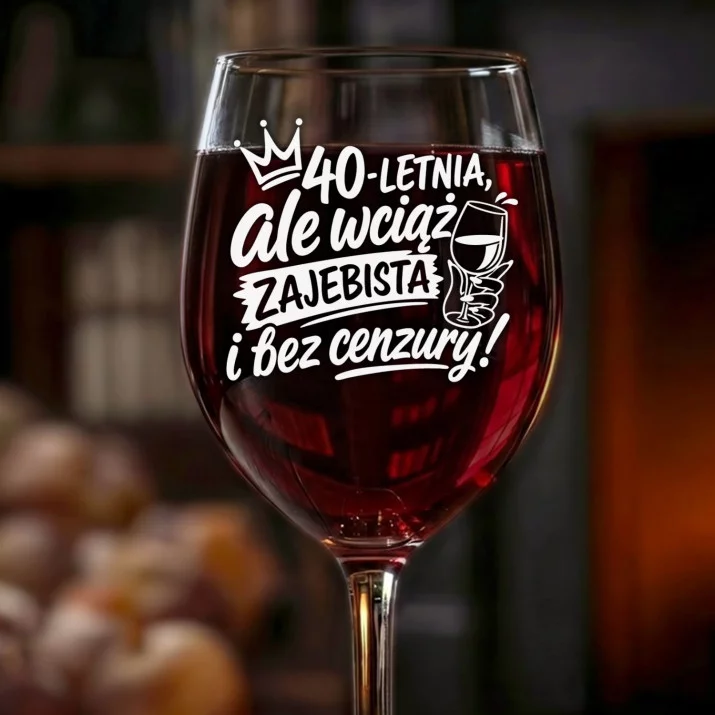 Kieliszek Do Wina Na 40 Urodziny Prezent Dla Kobiety: 40-Letnia, Ale Wciąż Zajebista