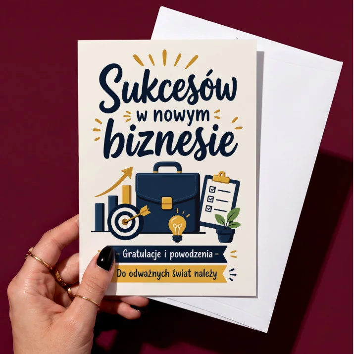 Kartka z Życzeniami Na Otwarcie Firmy Dla Mężczyzny: Start W Wielkim Stylu Kartka z Życzeniami Na Otwarcie Firmy Dla Mężczyzny: Start W Wielkim Stylu