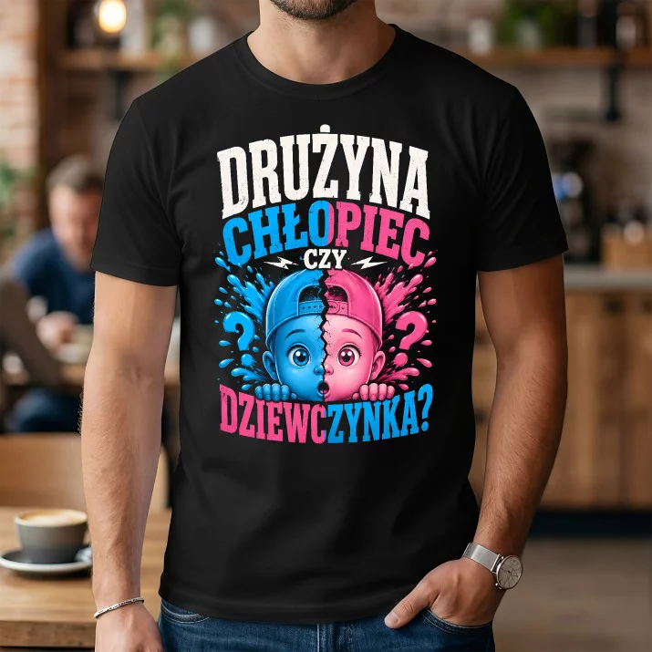 Koszulka Męska Na Gender Reveal Prezent Dla Mężczyzny: Drużyna