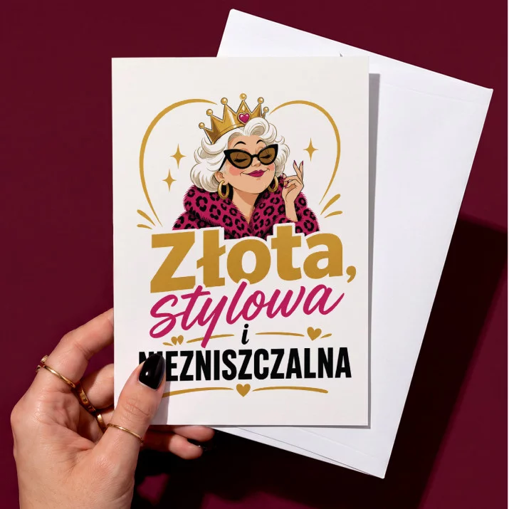 Kartka z Życzeniami Na 50 Rocznicę Ślubu Dla Kobiety: Złoty Humor Kartka z Życzeniami Na 50 Rocznicę Ślubu Dla Kobiety: Złoty Humor