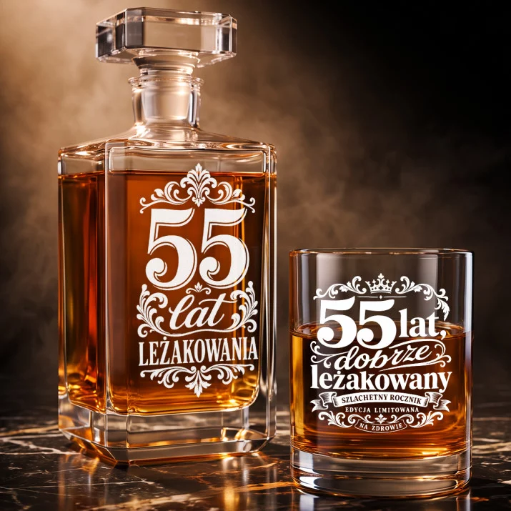Zestaw Do Whisky Na 55 Urodziny Prezent Dla Mężczyzny: 55 Lat Leżakowania Zestaw Do Whisky Na 55 Urodziny Prezent Dla Mężczyzny: 55 Lat Leżakowania