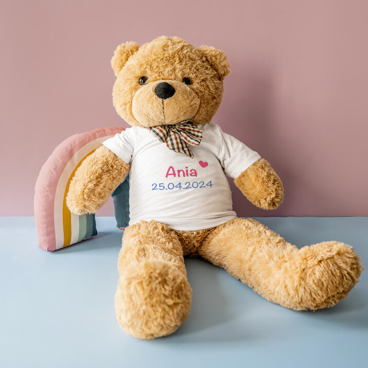 Data + imię - Pluszowy miś 90 cm