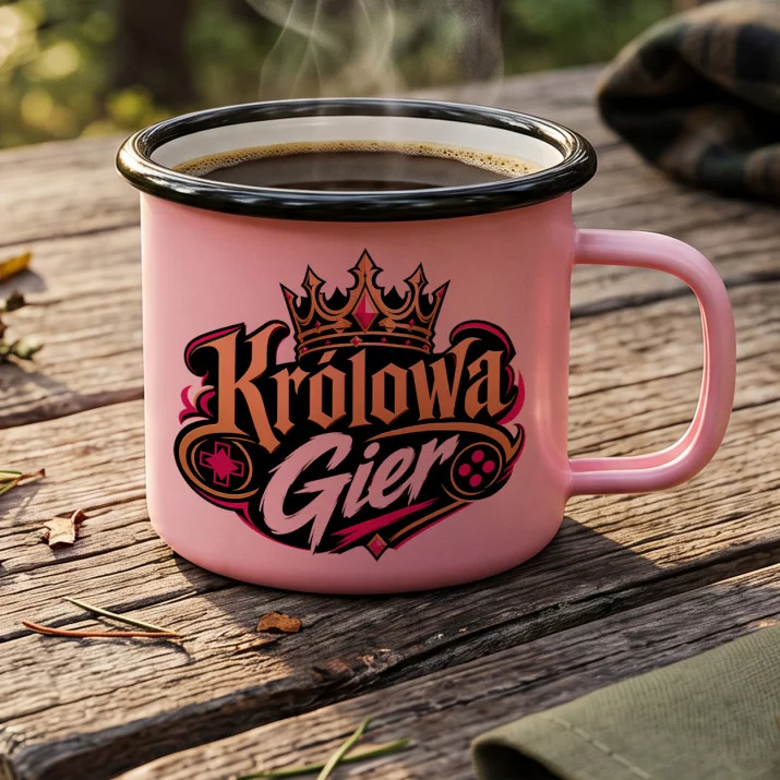 Kubek Emaliowany Dla Gamerki Prezent Dla Kobiety: Luksusowa Gamerka