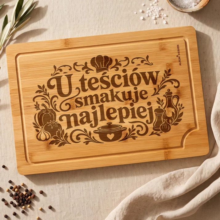 Deska Do Krojenia Dla Teściów Prezent Dla Pary: Herb Kuchni Teściów Deska Do Krojenia Dla Teściów Prezent Dla Pary: Herb Kuchni Teściów