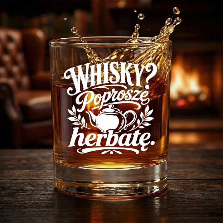 Szklanka Do Whisky Dla Herbaciarza Prezent Dla Mężczyzny: Whisky? Poproszę Herbatę. Szklanka Do Whisky Dla Herbaciarza Prezent Dla Mężczyzny: Whisky? Poproszę Herbatę.