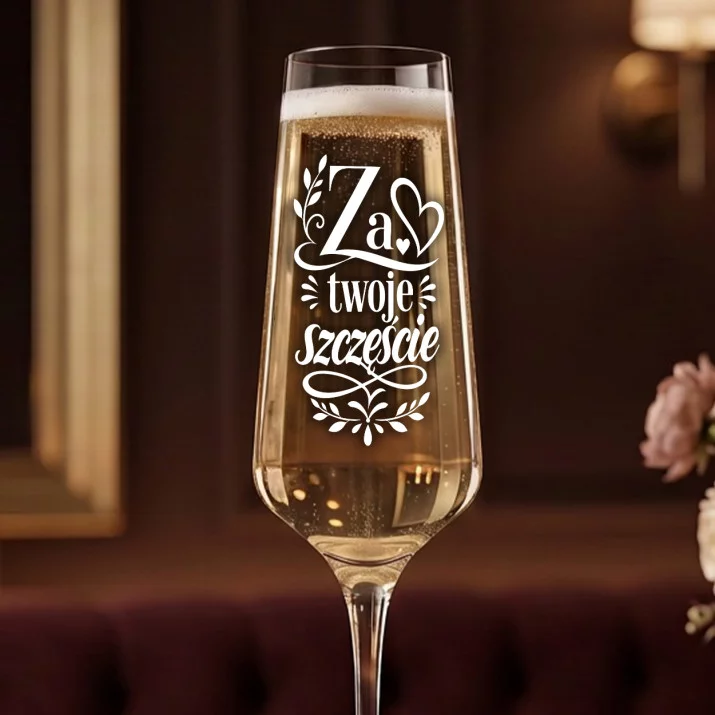 Kieliszek Do Szampana Z Grawerem Na Boże Narodzenie Prezent Dla Kobiety: Zimowa Elegancja Kieliszek Do Szampana Z Grawerem Na Boże Narodzenie Prezent Dla Kobiety: Zimowa Elegancja