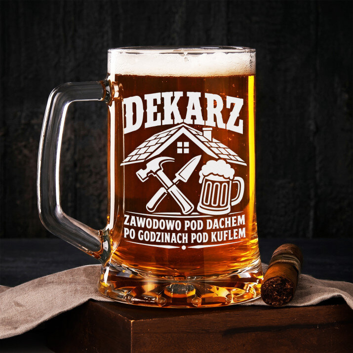 Kufel Dla Dekarza Prezent Dla Mężczyzny: Dekarz Kufel