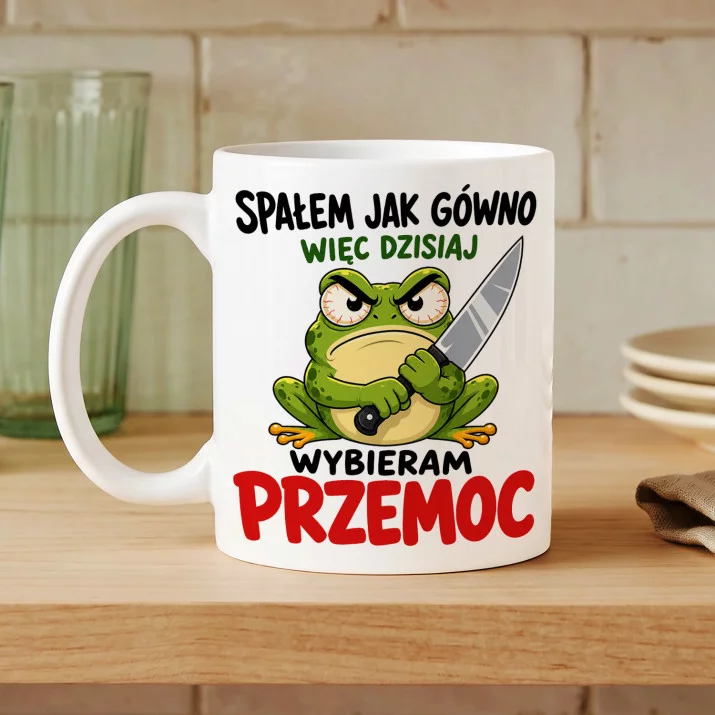 Kubek Z Nadrukiem Dla Mężczyzny Prezent Dla Mężczyzny: Wybieram Przemoc Kubek Z Nadrukiem Dla Mężczyzny Prezent Dla Mężczyzny: Wybieram Przemoc