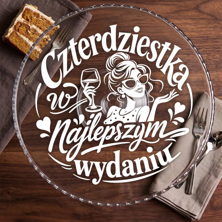 Patera Na Ciasto Na 40 Prezent Na 40 Urodziny Dla Kobiety: Rozkręcona Czterdziestka