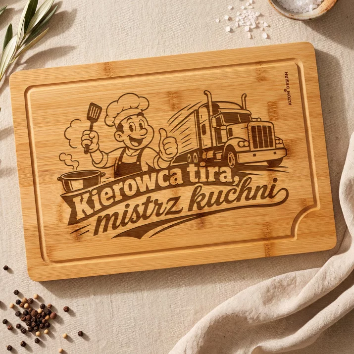 Deska Do Krojenia Dla Kierowcy Tira Prezent Dla Mężczyzny: Smak Trasy Deska Do Krojenia Dla Kierowcy Tira Prezent Dla Mężczyzny: Smak Trasy