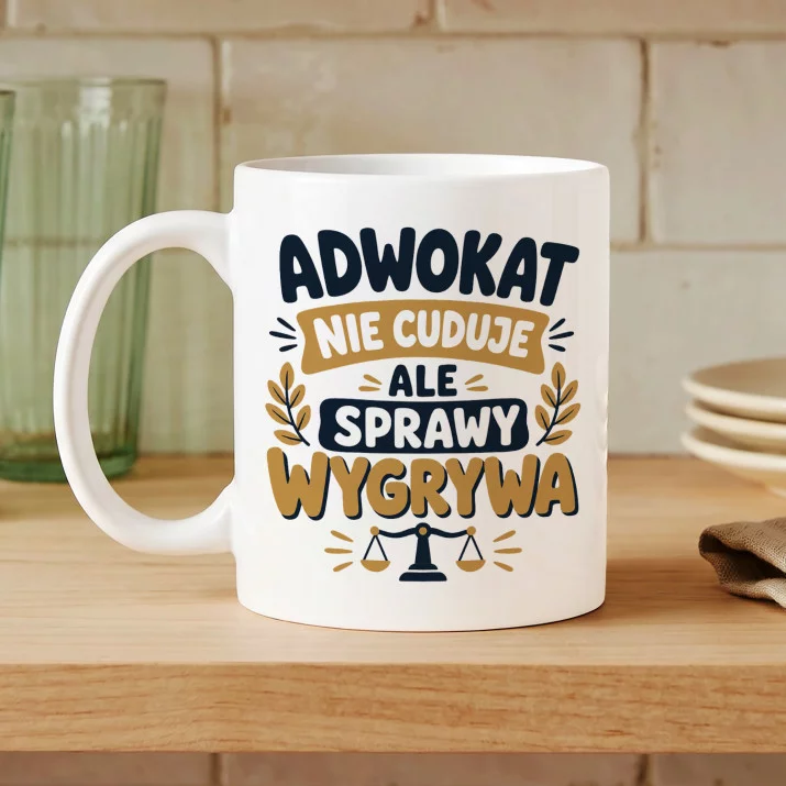 Kubek Z Nadrukiem Dla Adwokata Prezent Dla Mężczyzny: Sprawy Wygrywa Kubek Z Nadrukiem Dla Adwokata Prezent Dla Mężczyzny: Sprawy Wygrywa