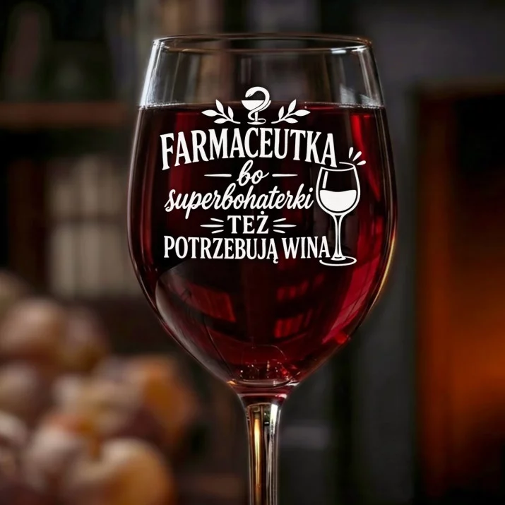 Kieliszek Do Wina Dla Farmaceutki Prezent Dla Kobiety: Farmaceutka I Wino