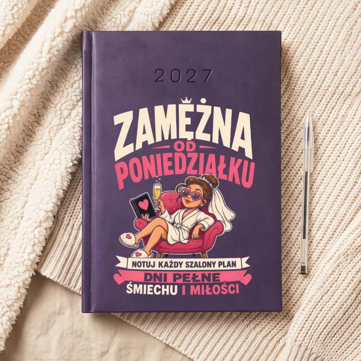 Kalendarz Książkowy A5 2027 Dla Panny Młodej Prezent Na Ślub Dla Kobiety: Komiczna Elegancja Kalendarz Książkowy A5 2027 Dla Panny Młodej Prezent Na Ślub Dla Kobiety: Komiczna Elegancja