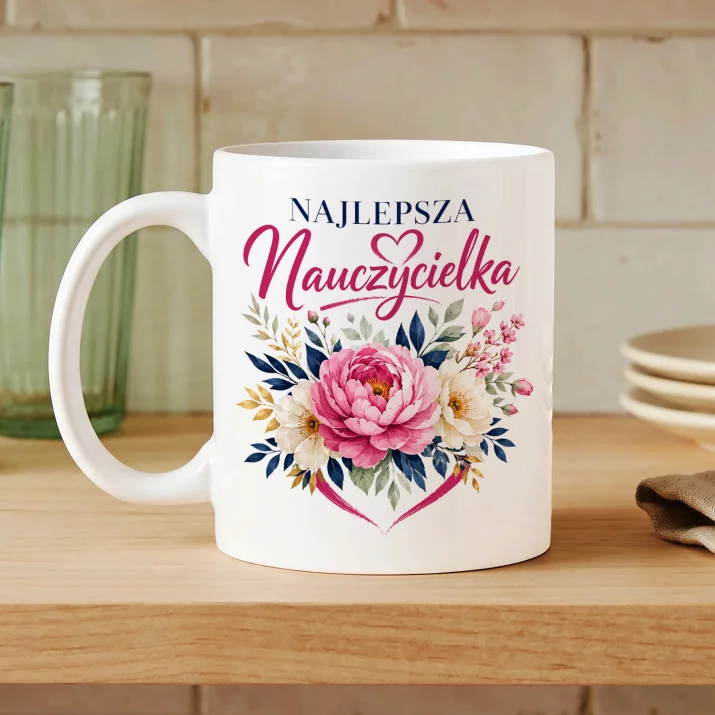 Kubek Z Nadrukiem Dla Nauczycielki Prezent Na Dzień Nauczyciela Dla Kobiety: Najlepsza Nauczycielka Kubek Z Nadrukiem Dla Nauczycielki Prezent Na Dzień Nauczyciela Dla Kobiety: Najlepsza Nauczycielka