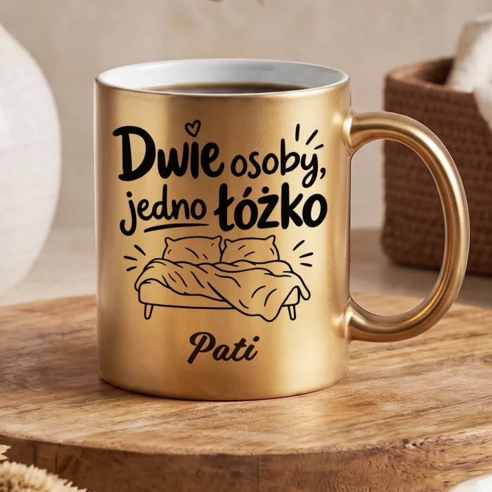 Złoty Kubek Dla Kobiety W Ciąży Prezent Na Dzień Mamy Dla Kobiety: Dwie Osoby, Jedno Łóżko
