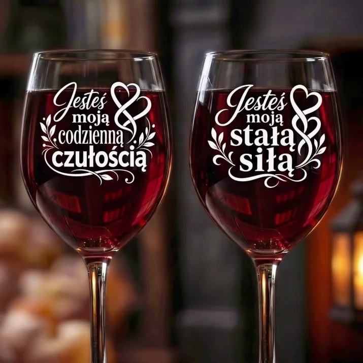 Dwa Kieliszki Do Wina Na 40 Rocznicę Ślubu Prezent Dla Pary: Duet Czułej Bliskości Dwa Kieliszki Do Wina Na 40 Rocznicę Ślubu Prezent Dla Pary: Duet Czułej Bliskości