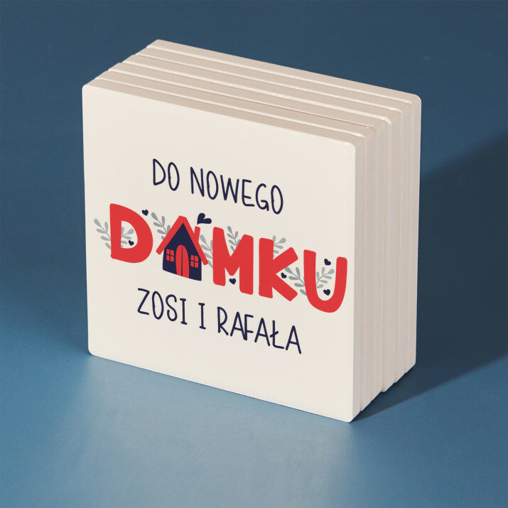 Do nowego domku - Podkładki ceramiczne pod kubek