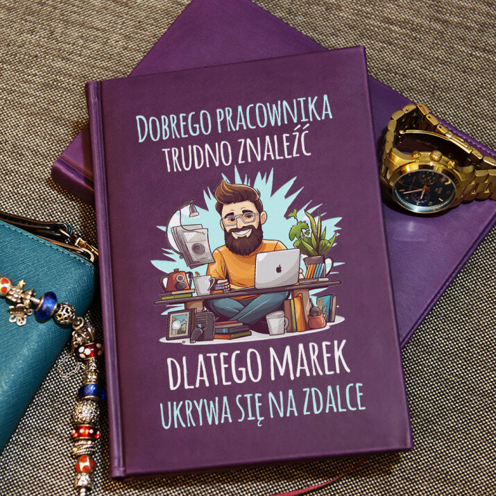 Dobry pracownik - Notatnik A5 z nadrukiem