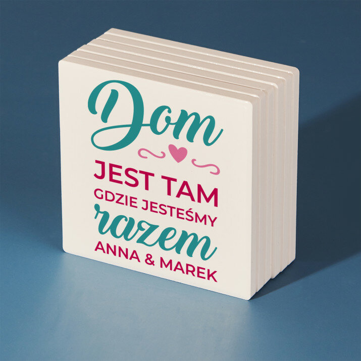 Dom jest tam - Podkładki ceramiczne pod kubek