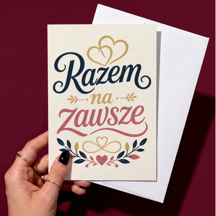 Kartka z Życzeniami Dla Młodej Pary Na Ślub Dla Pary: Elegancja Dla Dwojga Kartka z Życzeniami Dla Młodej Pary Na Ślub Dla Pary: Elegancja Dla Dwojga