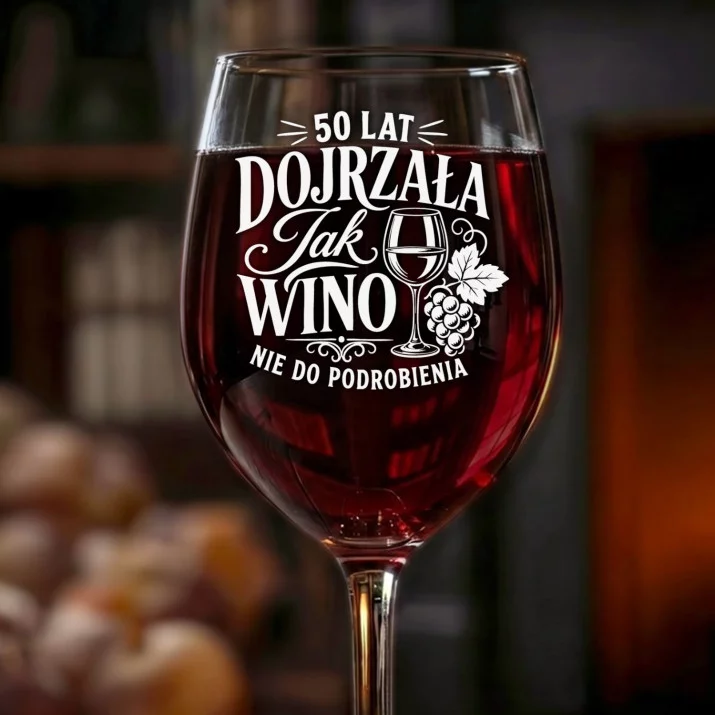 Kieliszek Do Wina Na 50 Urodziny Prezent Dla Kobiety: 50 Lat Jak Wino Kieliszek Do Wina Na 50 Urodziny Prezent Dla Kobiety: 50 Lat Jak Wino