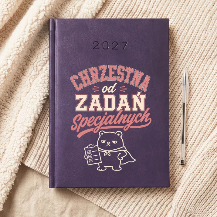 Kalendarz Książkowy A5 2027 Dla Chrzestnej Prezent Dla Kobiety: Chrzestna Z Humorem Kalendarz Książkowy A5 2027 Dla Chrzestnej Prezent Dla Kobiety: Chrzestna Z Humorem