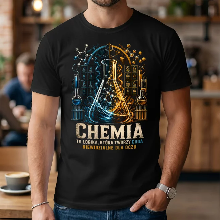 Koszulka Męska Dla Chemika Prezent Dla Mężczyzny: Tworzy Cuda