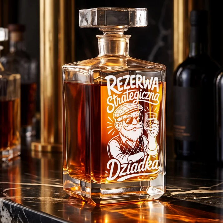 Karafka Do Whisky z Grawerem Dla Dziadka Prezent Na Dzień Dziadka: Rezerwa Strategiczna Dziadka Karafka Do Whisky z Grawerem Dla Dziadka Prezent Na Dzień Dziadka: Rezerwa Strategiczna Dziadka