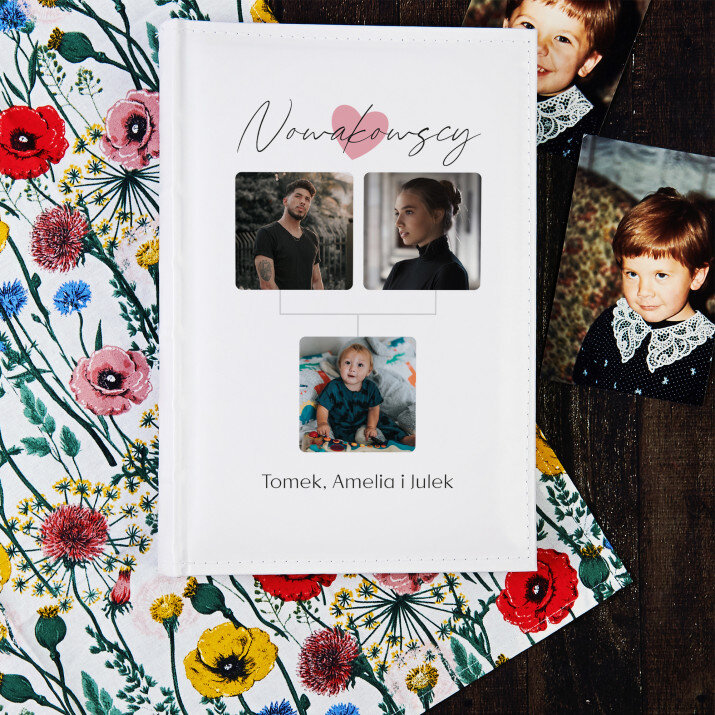 Drzewo rodzinne kolaż 3 osoby - Personalizowany Album na zdjęcia Drzewo rodzinne kolaż 3 osoby - Personalizowany Album na zdjęcia