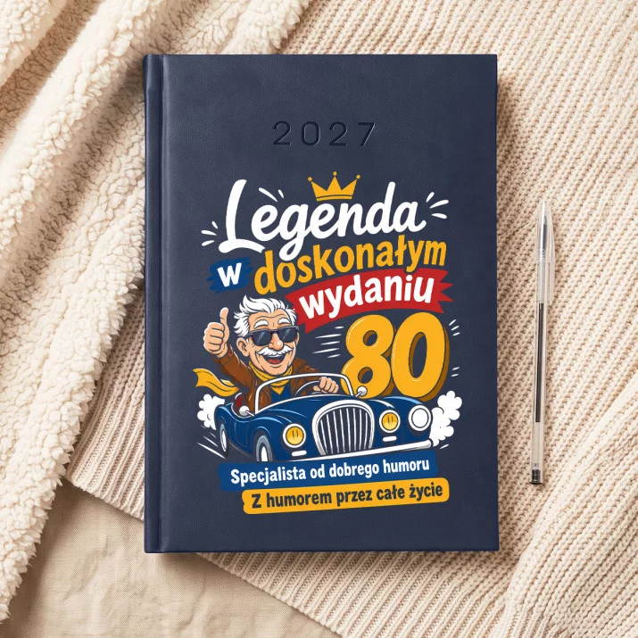 Kalendarz Książkowy A5 2027 Na 80 Urodziny Prezent Dla 80 Latka Mężczyzny: Legenda Z Humorem Kalendarz Książkowy A5 2027 Na 80 Urodziny Prezent Dla 80 Latka Mężczyzny: Legenda Z Humorem