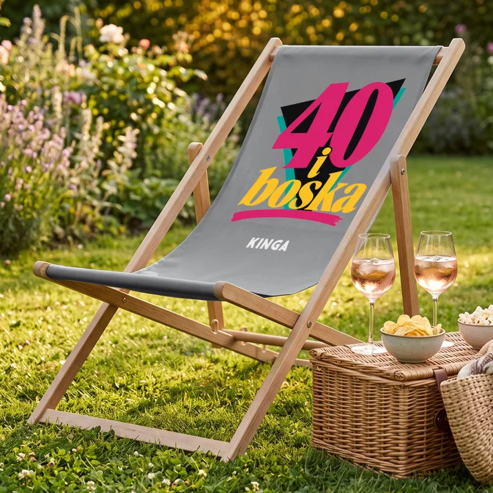Leżak Z Nadrukiem Na 40 Urodziny Prezent Dla Kobiety: 40 I Boska